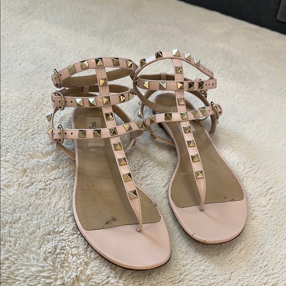 Valentino Pink Studded Women's Sandals